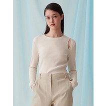 Kuho plus Cut Out Ribbed Top 아이보리
