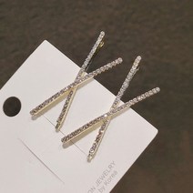 무대의상 큐빅 기본 엑스 연예인 화려한 헤어핀 심플 골드 베이직 실버 아이돌 엑스자