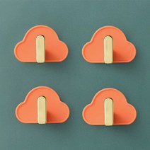 영결무람 고급 접착식 다용도 후크 8p, 오랜지