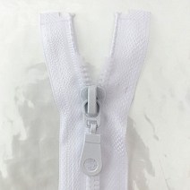 옷 지퍼 달기 2 조각 5 #(25-70 )cm 분리형 수지 지퍼 오프닝 자동 생태 잠금 플라스틱 지퍼 재봉 슈트 용, 05 WHITE_01 2pcs_05 50cm, WHITE