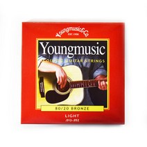 YOUNGMUSIC Youngmusic Acoustic Guitar Strings 80-20 Bronze Light 012-052