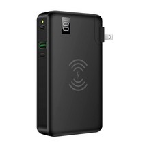 가성비샤오미 호환 외장 배터리용 무선 충전기 보조 10000mAh 18W PD QC3.0 고속, 01Plug Black