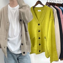 제이본부 남자 남성 가을 오버핏 니트 가디건 21색상 L XL사이즈