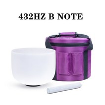 싱잉볼 8 인치 432hz440hz 반투명 석영 스탈 노래 그릇 Carring 케이스 차크라, [15] B 432hz