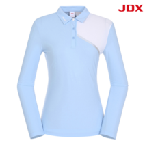 JDX 여성 배색 카라티셔츠 X1SSTLW53SK