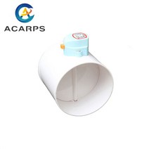 220V 12V 24V PVC 플라스틱 HAVC 전기 댐퍼 체크 밸브 환기 파이프 용 75/110/160/200mm 에어 덕트 볼륨 조절 밸브, 02 110mm, 02 12VDC, 02 110mm_03 12VDC