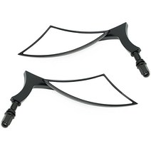 KMORET 할리 로드 킹 스트리트 일렉트라 글라이드 로드 글라이드 다이나 소프테일 블랙 스피어 블레이드 미러와 호환 가능한 오토바이 백미러
