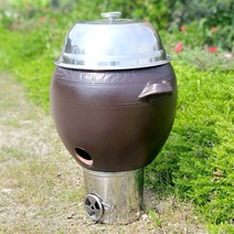 항아리 바베큐 그릴 훈제 삼겹살 구이 훈연기/훈제기 캠핑용(중형), 1개