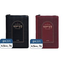 빅컬러성경 개역개정 새찬송가 대 지퍼 검정자주선택 부모님선물 임직식 칼라바이블 새가족, 자주