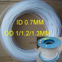 ID_0.7mm PTFE 튜브 OD_1mm/1.2mm/1.3mm F4 경질 파이프 260 ℃ 고온, 02 OD 1.2mm (300V)