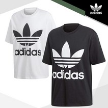 아디다스 오리지널 오버핏 반팔티셔츠(화이트 블랙)