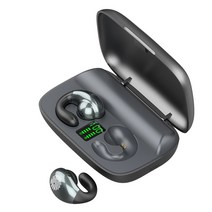 귀걸이형 골전도 무선 블루투스 5.0 이어폰 방수 IPX5, 블랙
