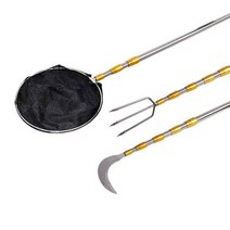 SRF 뜰채 낚시 바다 민물 루어 해루질 수초제거기 수초낫, 5단5M 골드뜰채