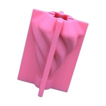 GHSHOP 3d 캔들 몰드 수제 비누 몰드 퐁당 몰드 내구성 스트라이프 캔들 콘 불규칙한 향초 만들기 diy 공예 수지 몰드, 크기가 큰, 분홍색, 실리콘