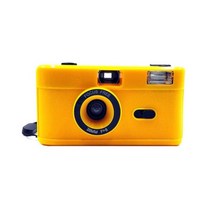 필름 카메라 즉석 토이 카메라 비 일회용 camara 35mm 플래시 재사용 가능 lomo 레트로 빈티지 사진 35mm 코닥, 노란색, 카메라 전용(필름 없음)