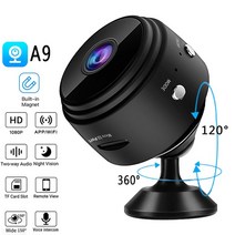 펫cctv 가정용 반려동물 홈캠 댕냥이 미니 웹캠 A9 1080p HD 카메라 야간 버전 와이파이 보안 홈 보호 감, 01 Only Camera
