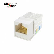 LANstar CAT.6 UTP Tooless 키스톤잭/LS-KT-6U4N/기가비트 1Gbps/툴없이 제작 가능/568A(크로스)/568B(다이렉트)배열 모두가능/벽면 플레이트와