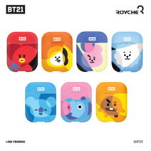 로이체 라인프렌즈 BT21 에어팟 하드케이스 무선이어폰 아이폰이어폰, 알제이