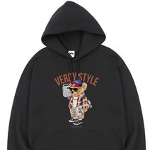 [블랙 후드티] VERDI BEAR 남자 여성 기모 후드 티셔츠 40종