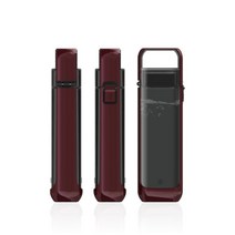 한손으로 열고 닫고 잠그는 원터치 사각 납작 텀블러 물병, 크림슨 - 진공 도금