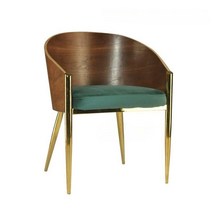 필립스탁 코스테 체어 원목 우드 등받이 식탁 라운지 팔걸이 의자, 골드