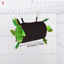 로프웨이 둥지 숲 햄스터 해먹 부드러운 장난감 잎 터널 집 따뜻한 케이지 애완 동물 그루터기 작은 재미 있는 스윙 침낭, 5