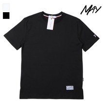 MAY 오버핏 반팔티_데일리 세븐무지자수 반팔 티셔츠