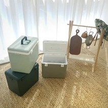 국산 어깨끈 플라스틱 아이스박스 소형 낚시 쿨러박스, 민트(pistachio)