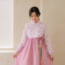 민한복 에일린 여성 계량 철릭 원피스 여자 개량 퓨전 허리 치마 드레스 생활한복