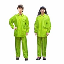 [KT알파쇼핑]형광 상하 안전우의 남여공용 연두색 작업우비