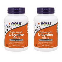 나우푸드 NOW Foods L-Lysine Cap Essential Amine Acid 더블 L-라이신 타블렛 1000mg 100개입 2팩
