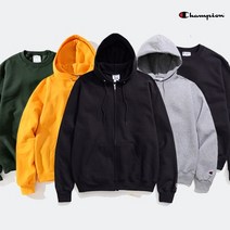 챔피온 길단 기모 맨투맨 후드티 후드집업 05.길단 12000 USA핏 맨투맨 블랙/L