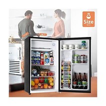 BANGSON 미니 냉장고 냉동고 3.2Cu.Ft Energy Saving Low 노이즈 Reversible single door 침대 오피스 Dorm Gifts 여성 Kids 블, 싱글 도어 블랙