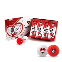 볼빅 미니 미키마우스 발렌타인 큐피드 무광 비비드 12구 골프공 선물세트, 발렌타인 큐피드 비비드12구