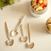 [놋담] 방짜유기 하트 티스푼 4P, 상세 설명 참조