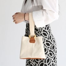 A-34 Oring 버킷백 베이지 / 왕골가방 비치백 라탄백 미니백