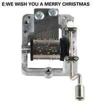 달빛천사 하울의움직이는성 일본 회전목마 산타 오르골 제작 무드등 미니 뮤직 박스 음악 운동 핸드 크랭킹 투명 뮤직 박스 스마스 선물 메리 스마스 다양한 음악, 메리 크리스마스