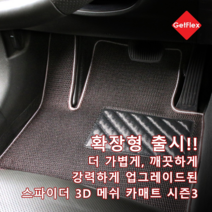 전차종 대응 자동차 매쉬매트의 혁신 더 업그레이드된 스파이더매트 시즌3, 초코블랙, 1+2+3열, 확장형