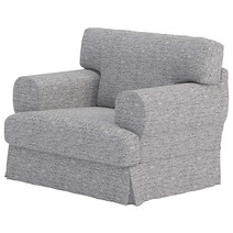 Durabale 고밀도 면 Hovas 안락의자 소파 커버 교체 맞춤 제작 IKEA Hovas 1 좌석 의자 슬립커버 (면 베이지), Polyester Flax
