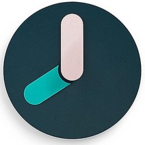 큐랑 북유럽 넘버리스 벽시계, 블루