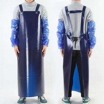 업소용 방수 수산시장 고무 앞치마 정육점 식당 공장, 중간 노란색