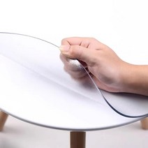 CAICHEN 원형 테이블 유리대용 투명매트 큐매트, 2mm, 지름70, 줄무늬