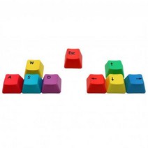 사오파오 체리 푸딩 pbt 키캡 기계식 키보드 용 pbt 9pcs wsadesc 방향 키 키 캡 보완 차광 세련된 키 캡 키보드 액세서리, 9 개