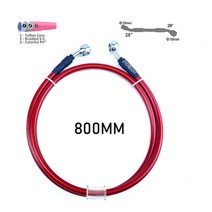 유압호스 고압 범용 400mm - 2200mm 오토바이 유압 브레이크 호스 라인 케이블 28-90 도 10mm 밴조 파이프, 01 400 mm