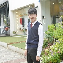 기타 바보사랑[지엔제이커머스]지앤제이 보풀방지 네이비 롱 교복조끼(남자)