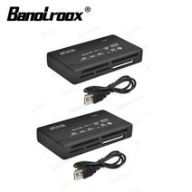 카드리더기 usb sd card USB 2.0 메모리 카드 어댑터 TF/SD/CF/XD/MS/M2 용 올인원 리, 03 2pcs card reader