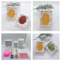 에코비누비 카렌듈라 투명 허브 꽃 비누 만들기 DIY 1인키트 2개/수제비누 DIY 패키지