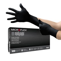마이크로플렉스 미드나이트 블랙 니트릴장갑 100매, S(100매/1박스)