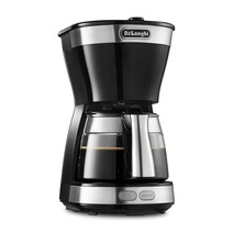 드롱기(DeLonghi) 드립 커피 메이커 블랙 액티브 시리즈 [5잔용] ICM12011J-BK, 단일 항목 + 인텐스 블랙 + 5컵