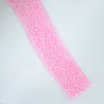 의류 재봉 천2메터/몫 5cm 인치 부드러운 탄성 스트레치 니트 레이스 리본 수제 공예 용품 DIY 의류 바느질, 18 분홍색